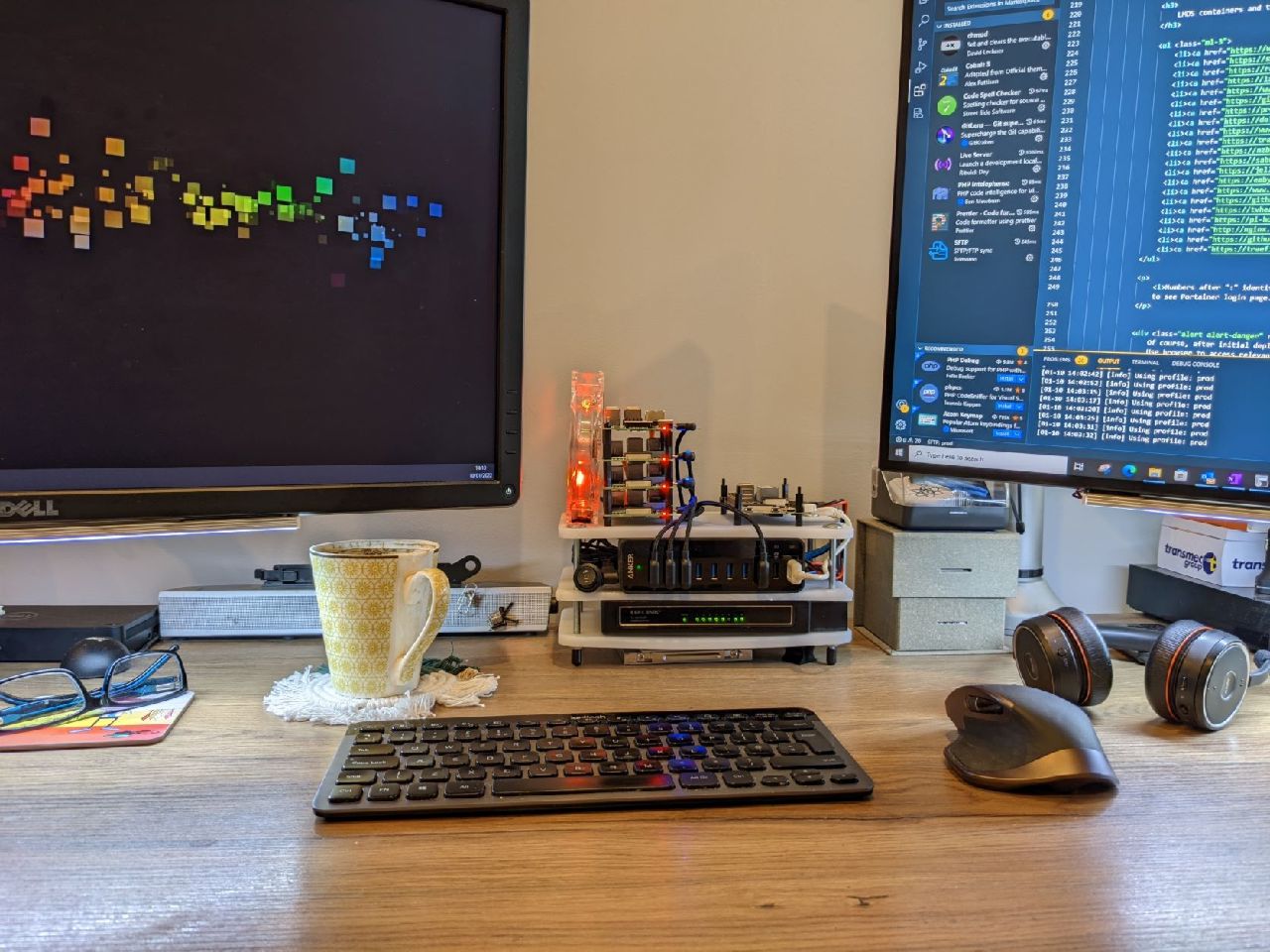 Raspberry Pi Cluster On My Desk