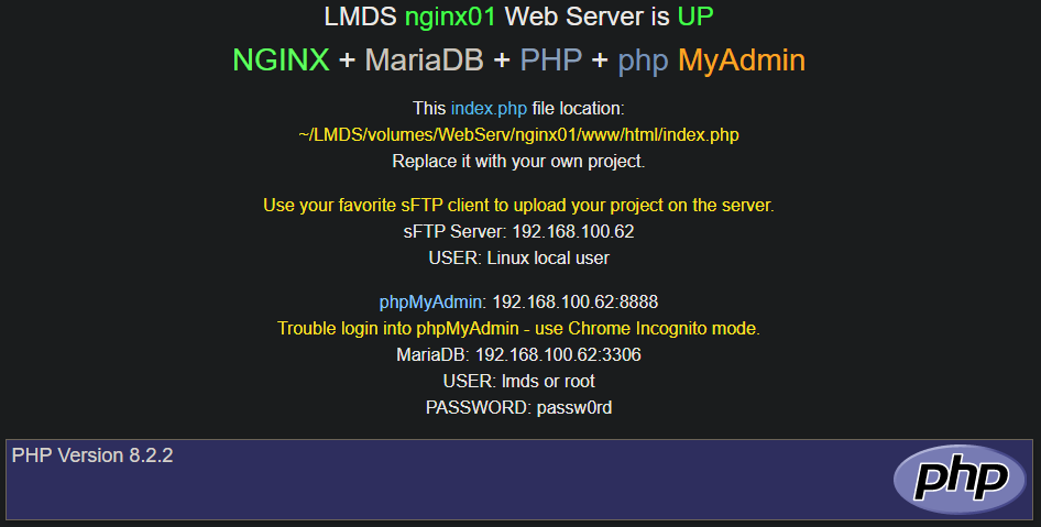 LMDS Web Server