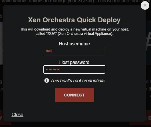 Password-Xen-Orchestra