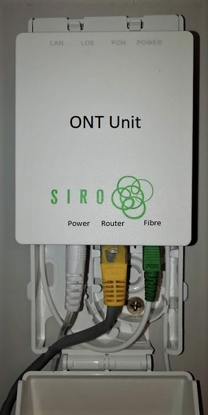 Configuration for ONT and fiber optic connection parameters